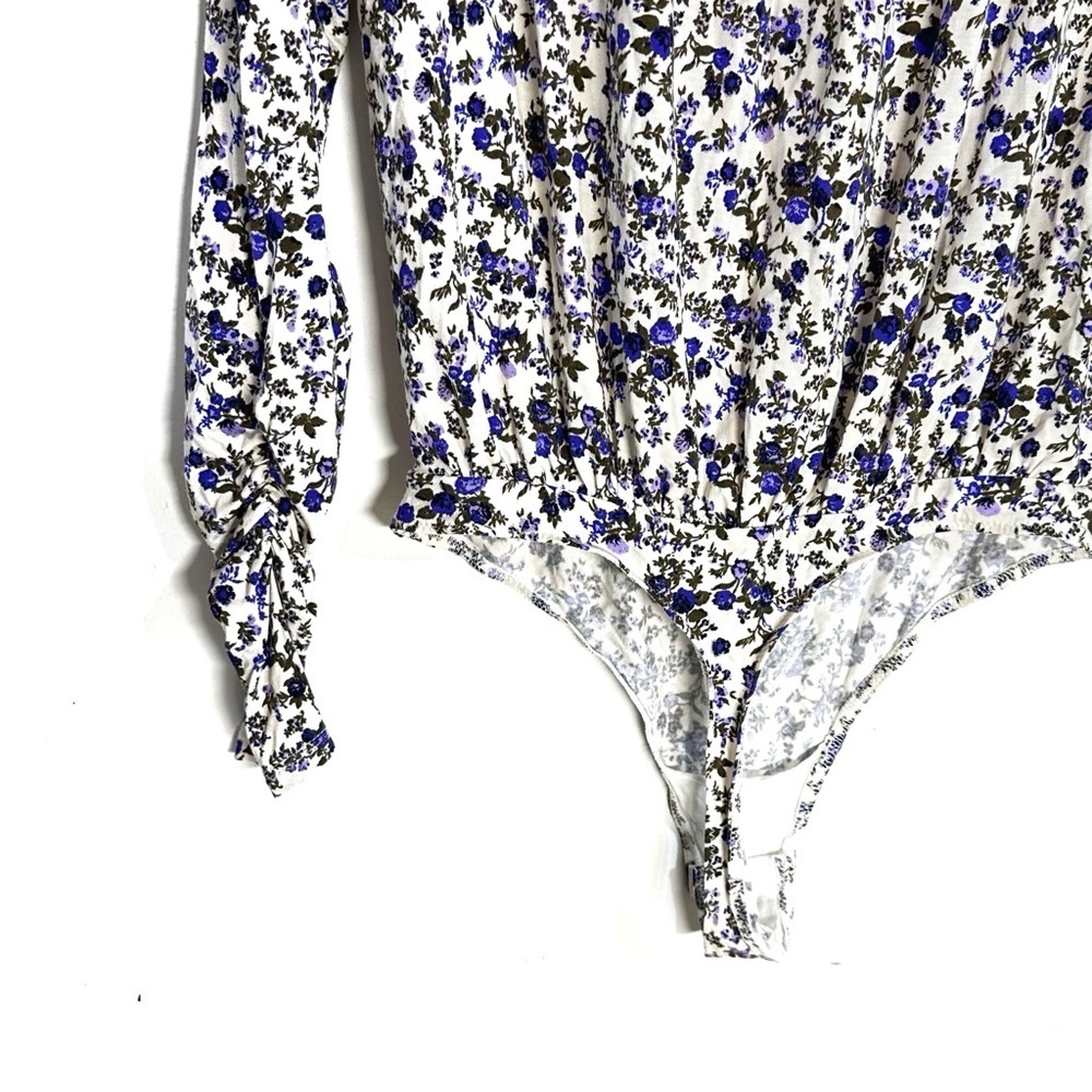 Free People Intimately Soft Long Sleeves Floral Kaya Printed Bodysuit Size S - Picture 12 of 14